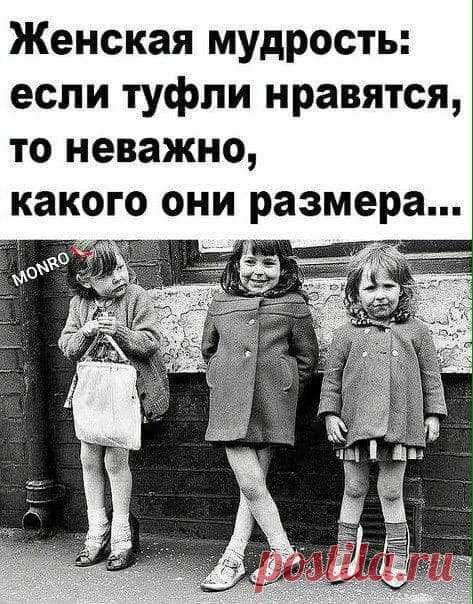 Женская мудрость если туфли нравятся то неважно какого они размера