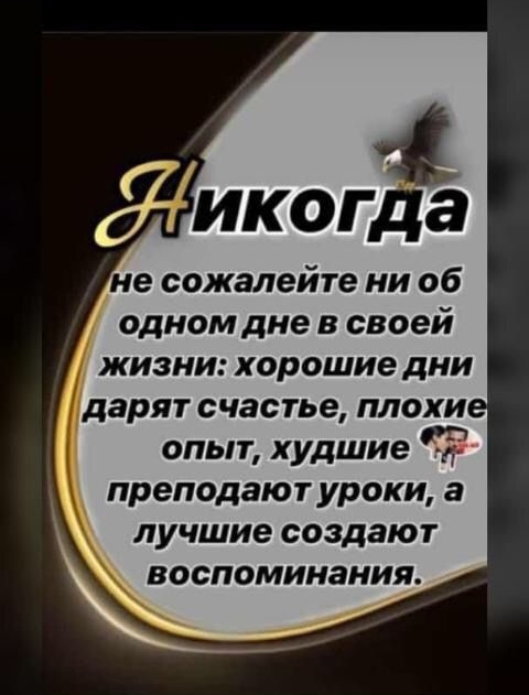 не сожалейте ни об одном дне в своей жизни хорошие дни дарят счастье плохи рп опыт худшие преподают уроки а лучшие создают воспоминания