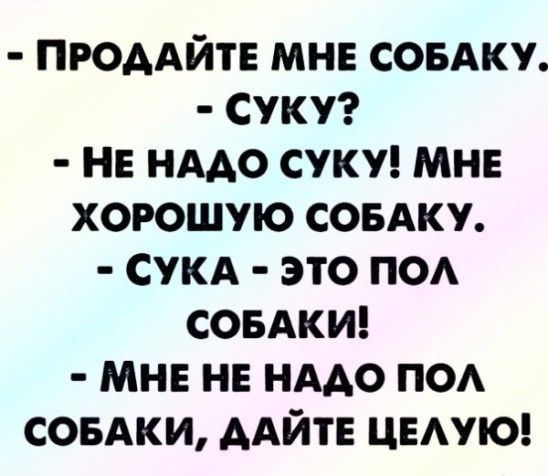 ПРОААЙТЕ мн совдку Суку н нмо сут мнв хорошую совдку СУКА это по СОБАКИ мне нн НААО под совдки ААЙТЕ ЦЕАУЮ