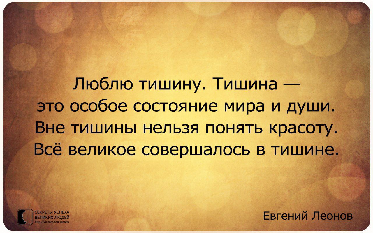Люблю тишину Тишина особое сосгояние мира и душик тишины нельзя понять красоту великое совершалось в тиши _