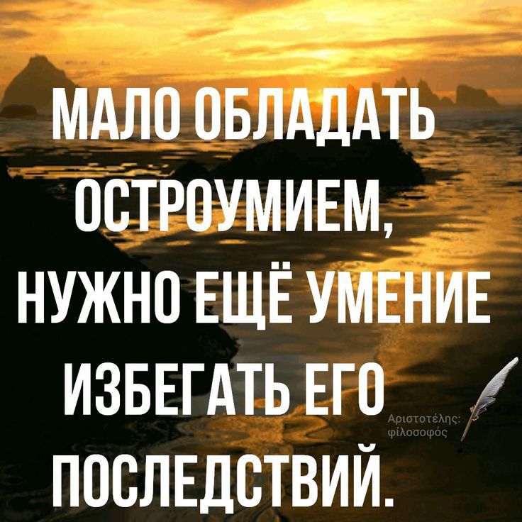 _ 1 МАЛО ОБЛАДАТЬ ОСТРПУМИЕМ НУЖНО ЕЩЁ УМЕНИЕ ИЗБЕГАТЬ ЕГО ПВСЛЕДСТВИЙ