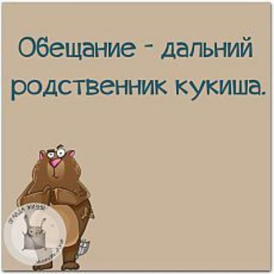 Обещание дальний родственник кукиша