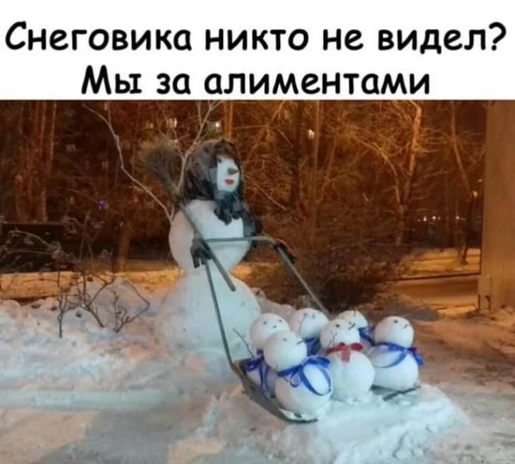 Снеговика никто не видел Мы за алиментами