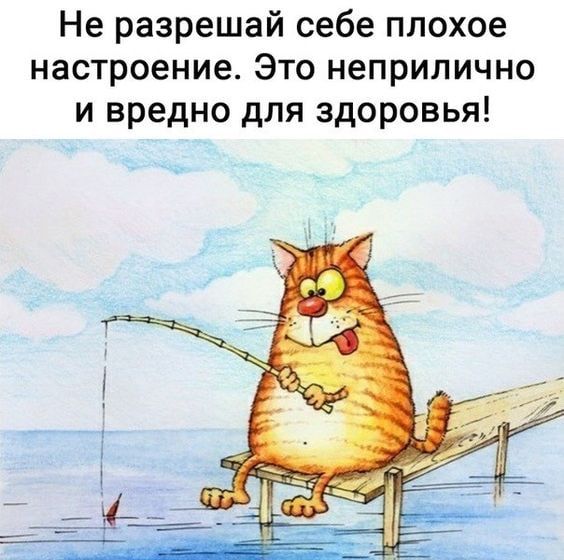 Не разрешай себе плохое настроение Это неприлично и вредно для здоровья