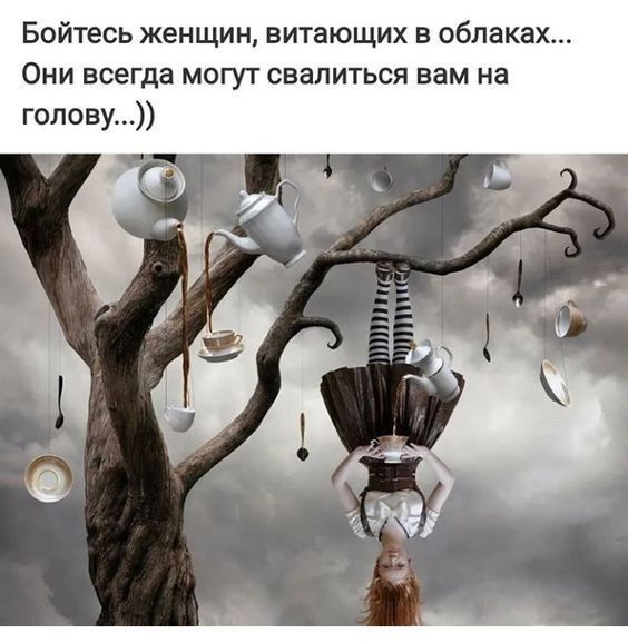 Бойтесь женщин витающих в облаках Они всегда могут свалиться вам на голову