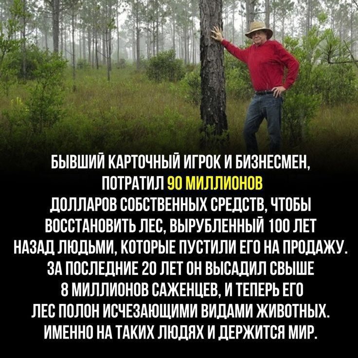 БЫВШИИ КАРТПЧНЫИ ИГРПК И БИЗНЕСМЕН ППТРАТИЛ ЭП іШЛ Ш ЛПППАРПВ СПБЕТВЕННЫХ СРЕДСТВ ППБЫ ВПЕВТАИПВИТЬ ЛЕС ПЫРУБЛЕННЫИ ШП ЛЕТ НАЗАД ЛЮДЬМИ КПТОРЫЕ ПУБТИЛИ ЕП Нд ПРОДАЖУ ЗА ППБЛШИИЕ 20 ЛЕТ ПИ ВЫСШИЛ СВЫШЕ В МИЛЛИОНОВ 0АЖЕНЦЕВ И ТЕПЕРЬ ЕГП ЛЕВ ПОЛПИ ИБЧЕЗАЮЩИМИ ВИЛАМИ ЖИВОТНЫХ ИМЕННП Нд ТАКИХ ЛЮДЯХ И ЛЕРЖИТБЯ МИР