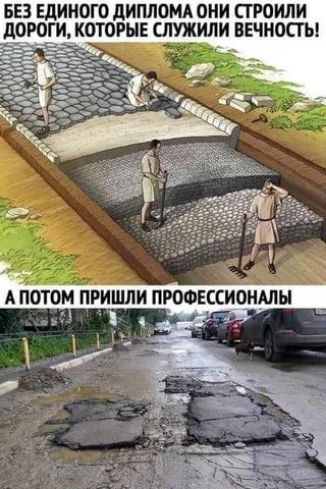 БЕЗ ЕДИНОГО дИПЛОМА ОНИ СТРОИЛИ дОРОГИ КОТОРЫЕ СЛУЖИЛИ ВЕЧНОСТЬ