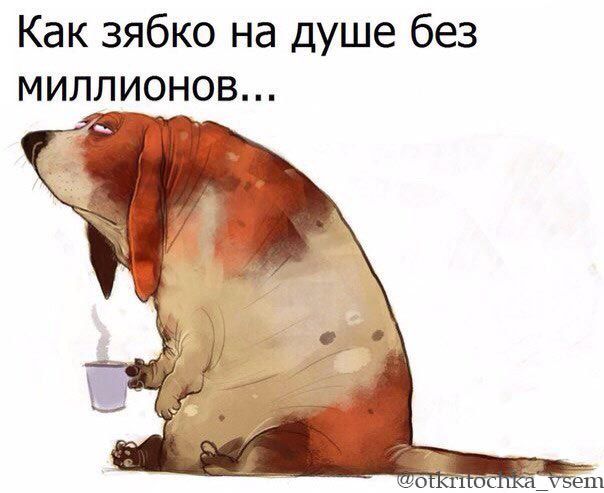 Как зябко на душе без миллионов