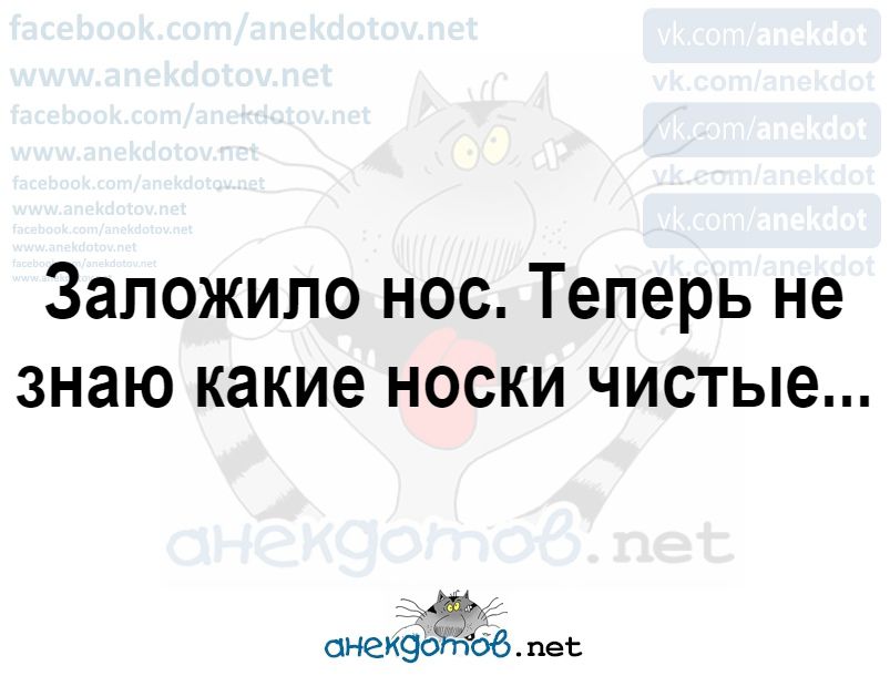 Заложило нос Теперь не знаю какие носки чистые 3 снекэоптое пес