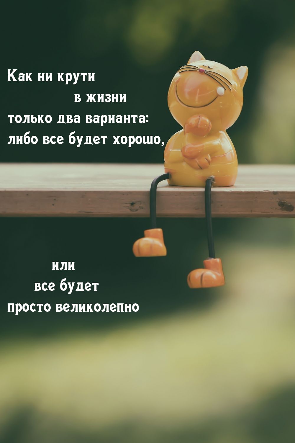 Как ни крути Ы с в жизни _ только два варианта либо все будет хорошо ИЛИ все будет просто великолепно