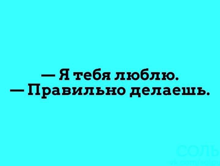 Я тебя люблю Правильно делаешь