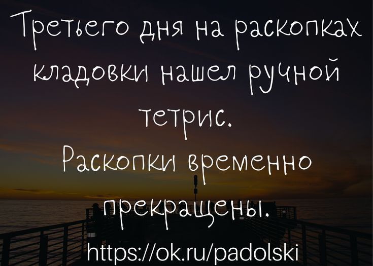 ТРСТЪСГО дня на раскопках кладовки нашел ручнои тетрис Раскюпки временво прекращены ттрз01шрааозі