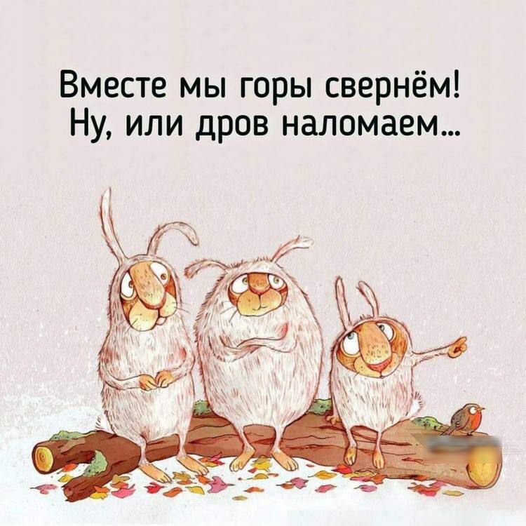Вместе мы горы свернём Ну или дров наломаем