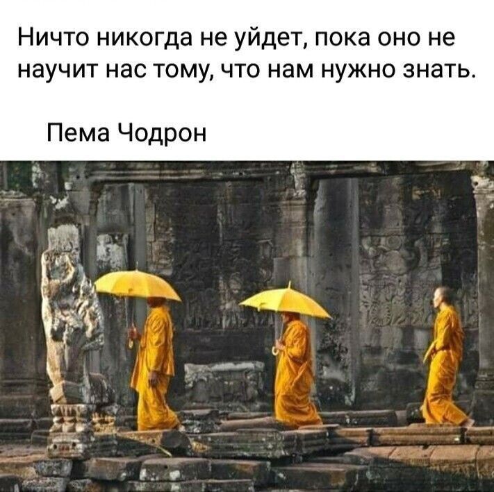 Ничто никогда не уйдет пока оно не научит нас тому что нам нужно знать Пема Чодрон