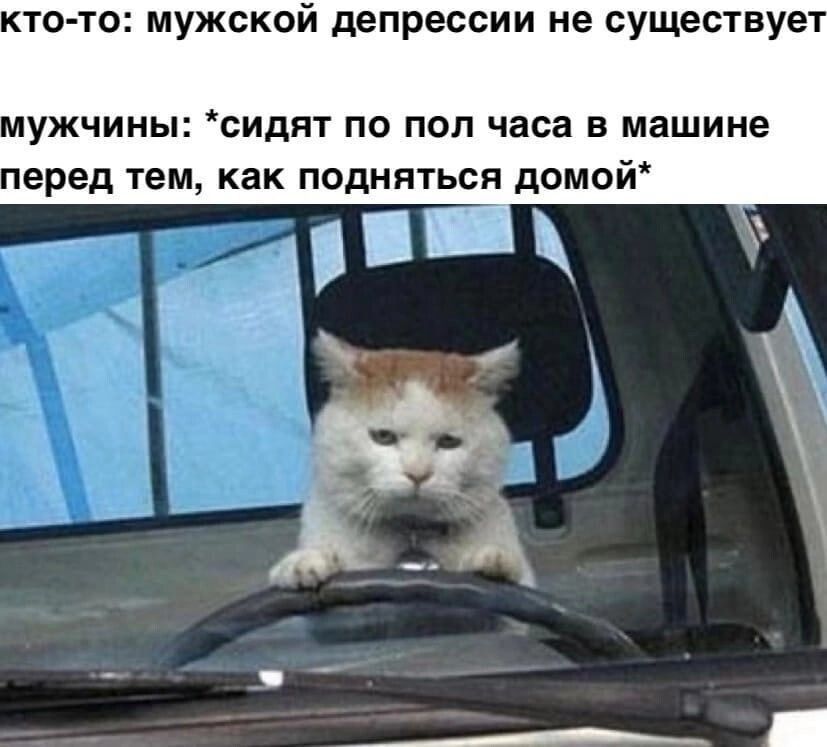 то то мужской депрессии не сущестнуе ужчины СИДЯТ ПО ПОП часа В машине вред тем как ПОДНПТЬБП домой