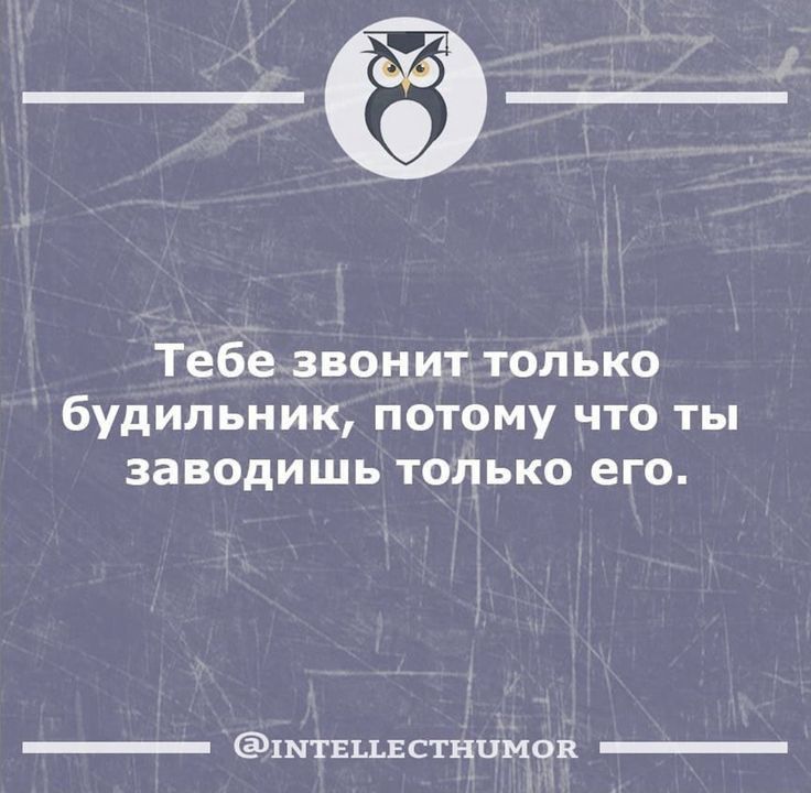 Тебе звонит толъко будильник потому что ты заводишь толъко его штвцв стнцмов _