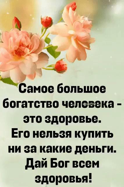 4 д4х 4 Самое большое богатство человека это здоровье Его нельзя купить ни за какие деньги дай Бог всем здоровья