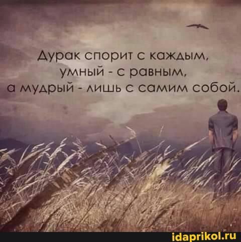 Аурск спорит с каждым умный с равным Ё мудрый АИШЬ с самим собой гош