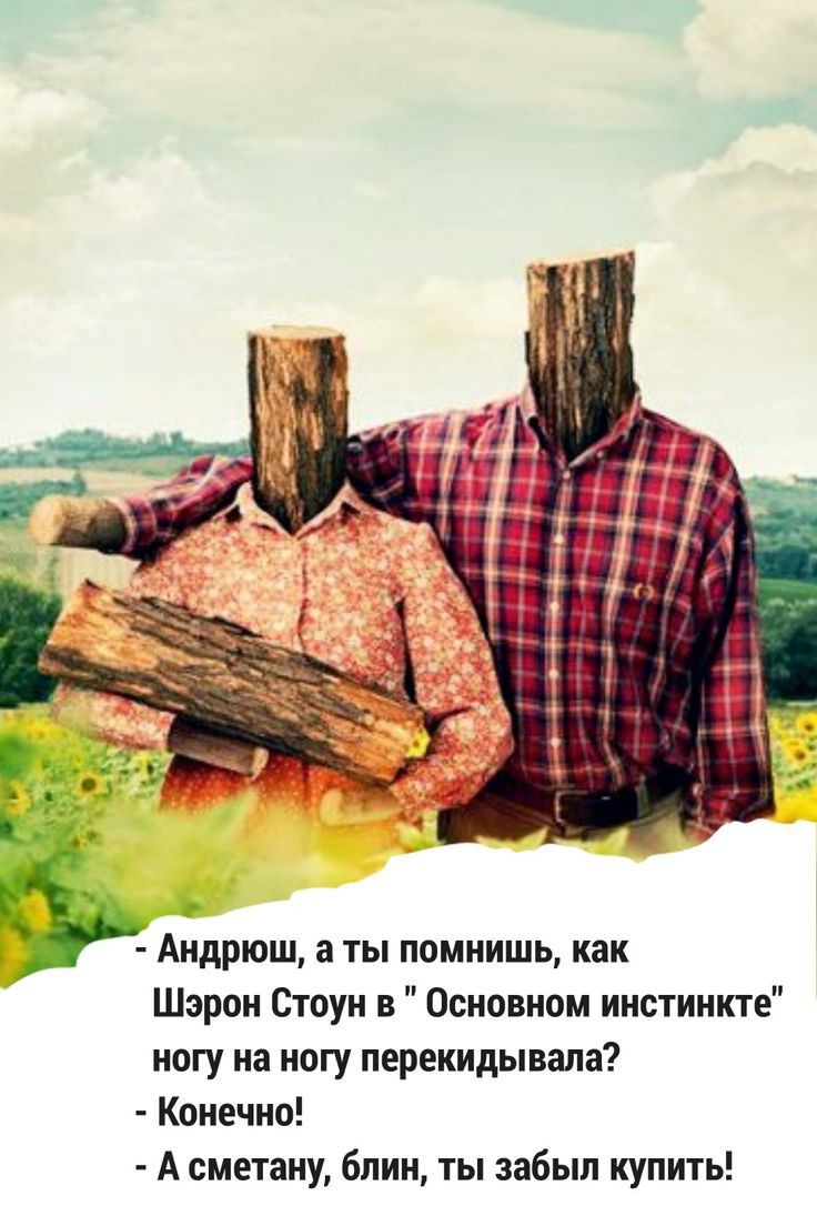 Андрюш а ты помнишь как Шэрон Стоун в Основном инстинкте ногу на ногу перекидывала Кднечно А сметану блин ты забыл купить