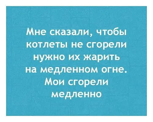 Мне сказали чтобы котлеты не сгорели нужно их жарить на медленном огне Мои сгорели медленно