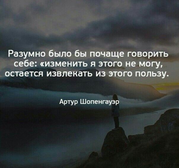 Разумно было бы почаще творить себе изменить я этого не могу остается извлекать из этого пользу Артур Шопенгтр