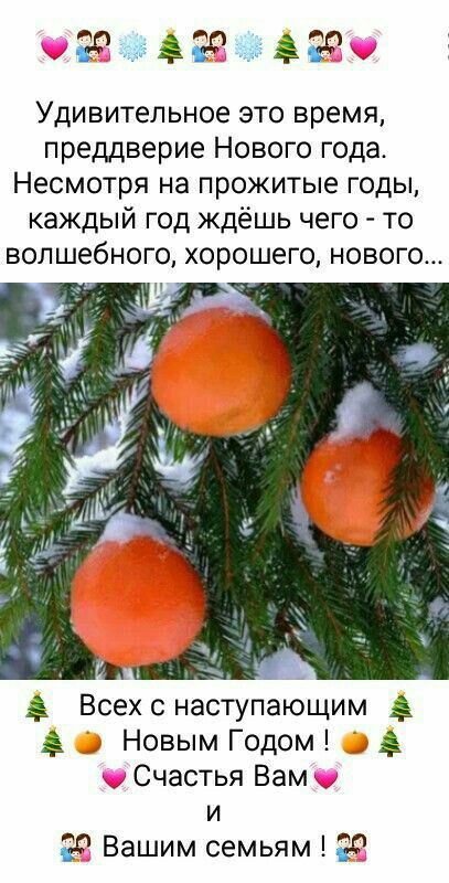 20 юз 99 Удивительное это время преддверие Нового года Несмотря на прожитые годы каждый год ждёшь чего то волшебного хорошего нового и г Всехснаступающим Новым Годом ыСчастья Вам и 20 Вашим семьям 20
