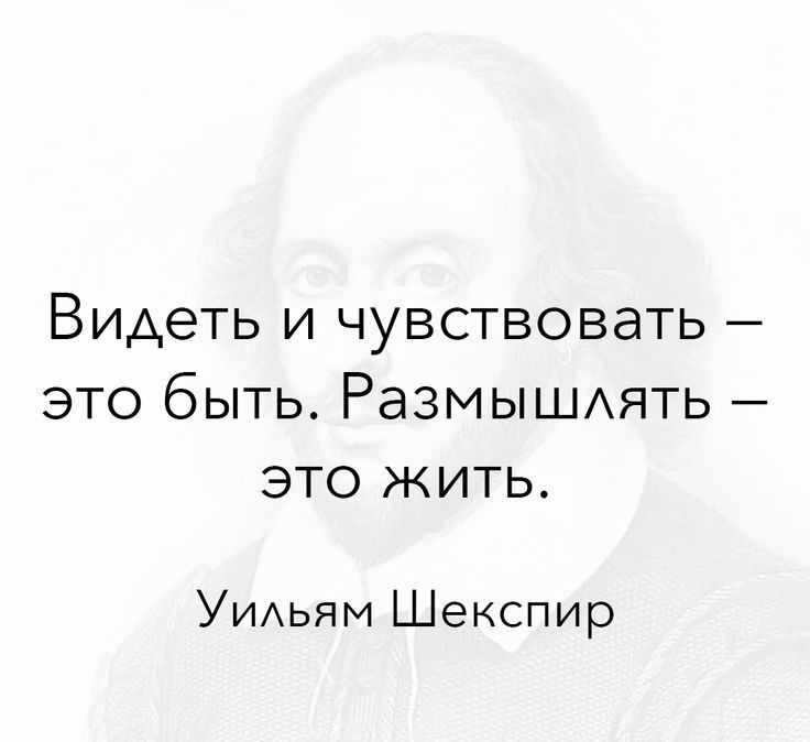 Видеть и чувствовать это быть Размышмчть это жить УИАьям Шекспир