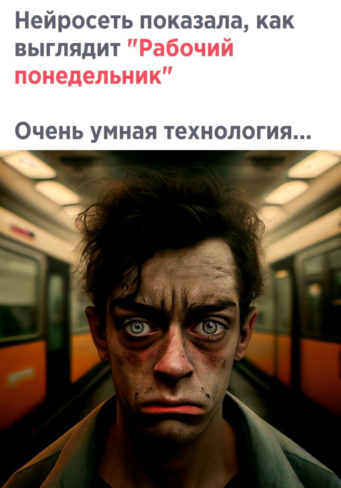 Нейросеть показала как выглядит Рабочий понедельник ОЧЕНЬ УМНЗЯ ТеХНОЛОГИЯ