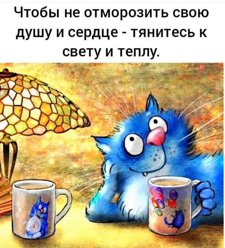 Чтобы не отморозить свою душу и сердце тянитесь к свету и теплу