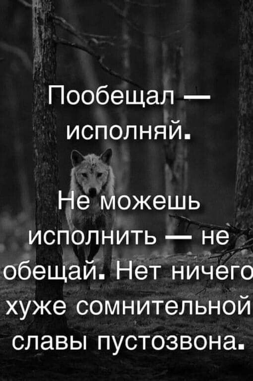 Пообещал исполняй Аёйожешь исгіолнить не _ обещай НетнйЧего хуже сомнительной славы пустозвона