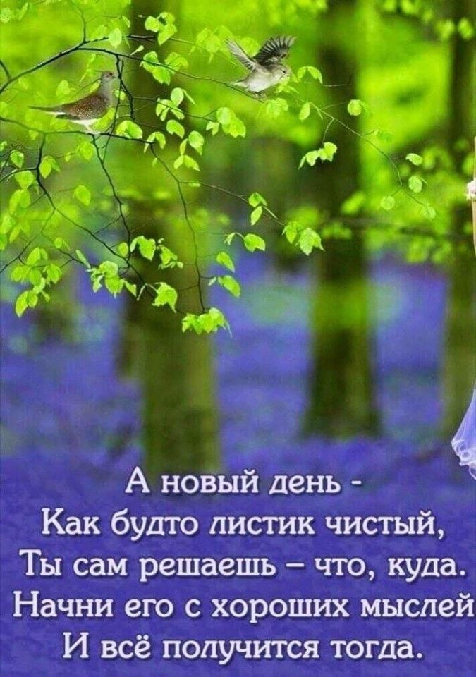 4 А новый день Как будто листик чистый Ты сам решаешь что куда Начни его с хороших мыслей И всё получится тогда