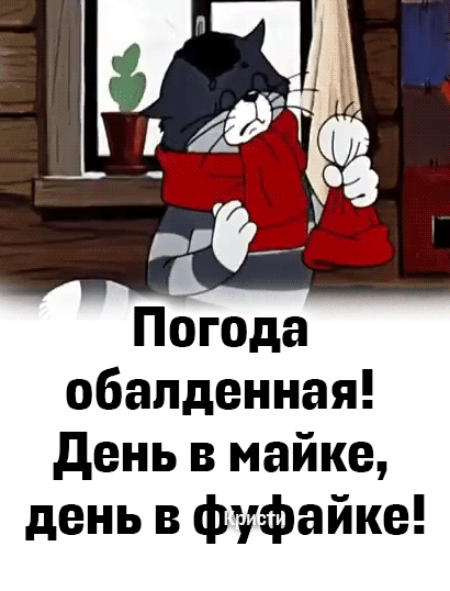 Погода обалденная день в майке день в фуфайке
