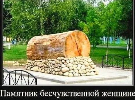 Памятник бесчувственной женщине