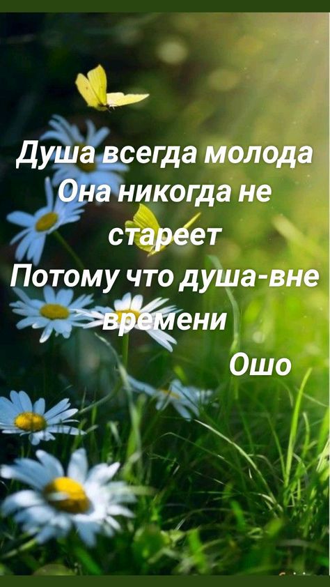 1 и Д сегда молода икогда не старёет Потому что душа вне ени Ошо