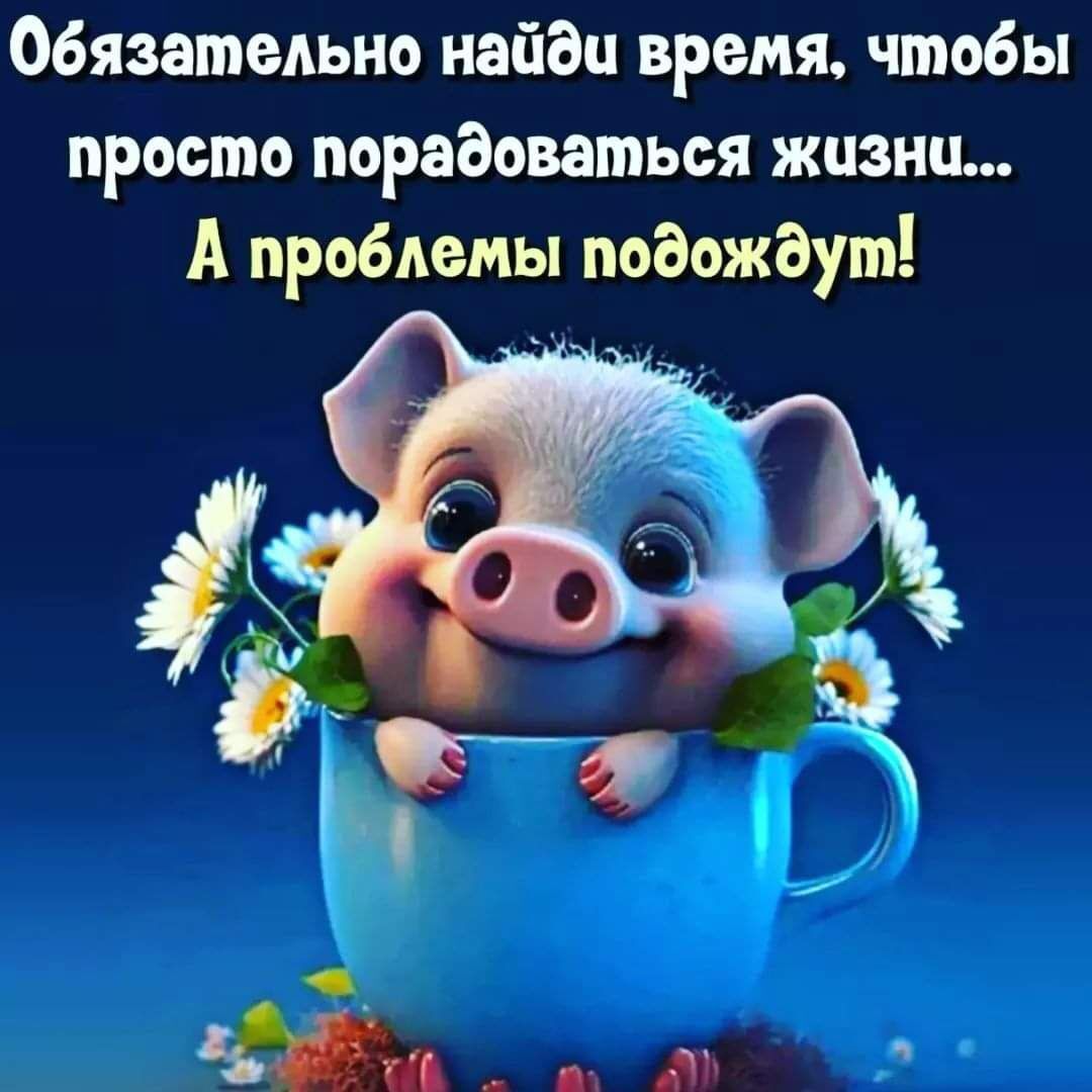 Обязательно найди время чтобы просто порадоваться жизни А проблемы подожаут