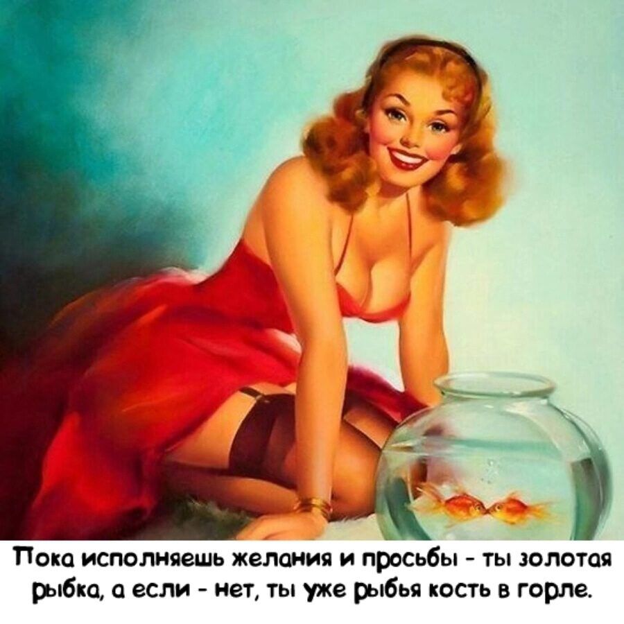 Попа исполняешь женщин и првсьбы ты золотая рыбка а если нет ты уже рябья кость в горла