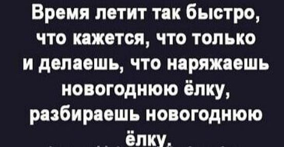 Время летит так быстро что кажется что только и делаешь что наряжаешь новогоднюю ёлку разбираешь новогоднюю ёлку