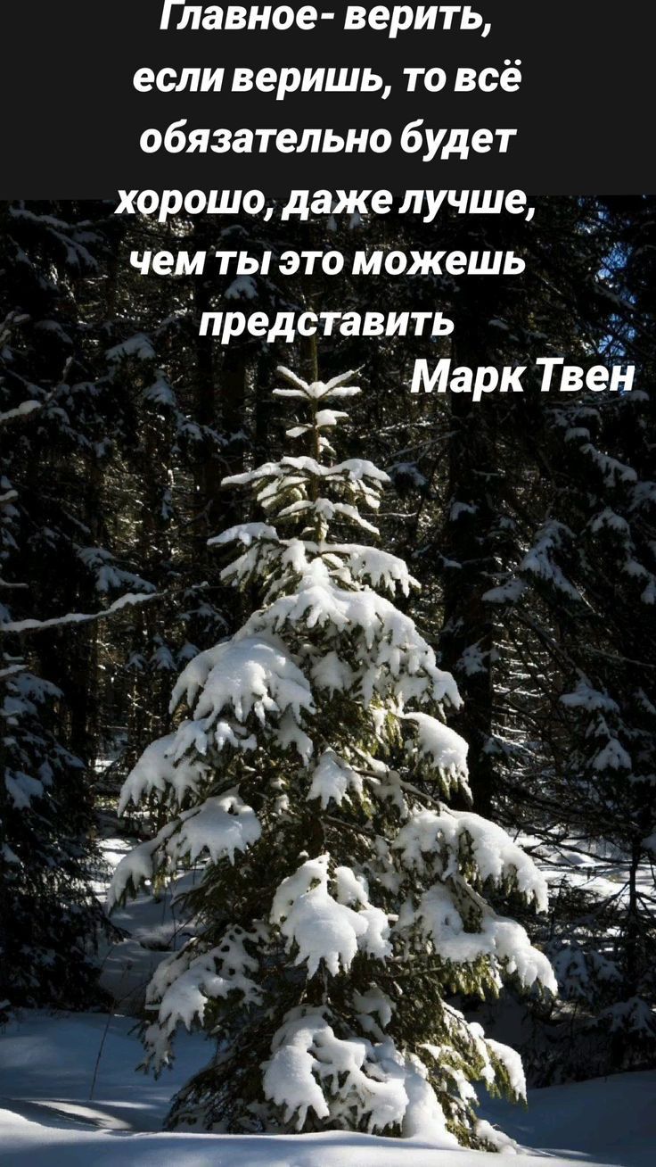 Главное верить если веришь то всё обязательно будет хресшо даже лучше чем ты это можешь представить Марк Твен