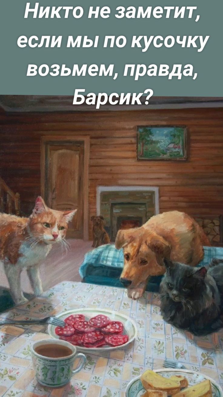 Никто не заметит если мы по кусочку возьмем правда Барсик