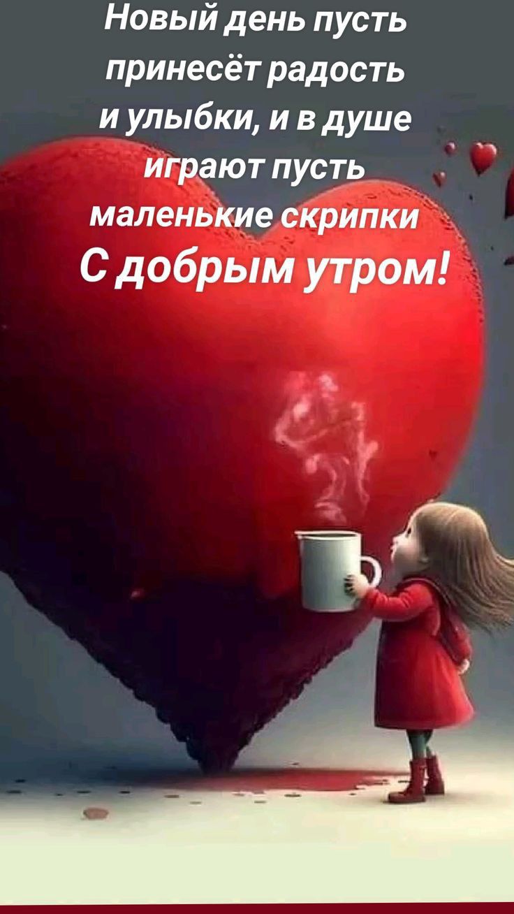 Новый день пусть принесёт радость и улыбки и в душе играют пусть маленьКие скрипки С добрым утром тд