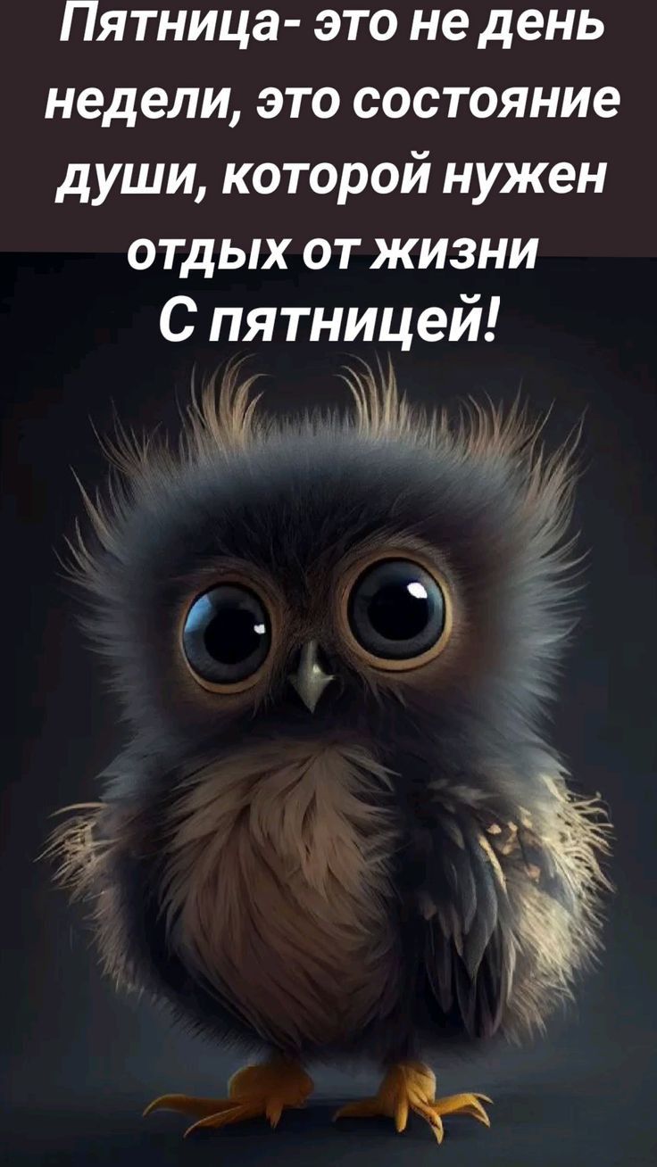 Пятница это не день недели это состояние души которой нужен отдых от жизни С пятницей
