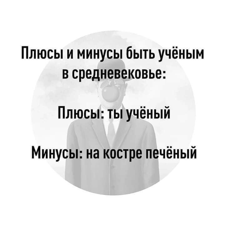 Плюсы и минусы быть учёным в средневековье Плюсы ты учёный Минусы на костре печёный