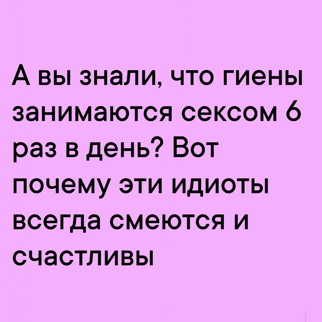 А вы знали что гиены занимаются сексом 6 раз в день Вот почему эти идиоты всегда смеются и счастливы