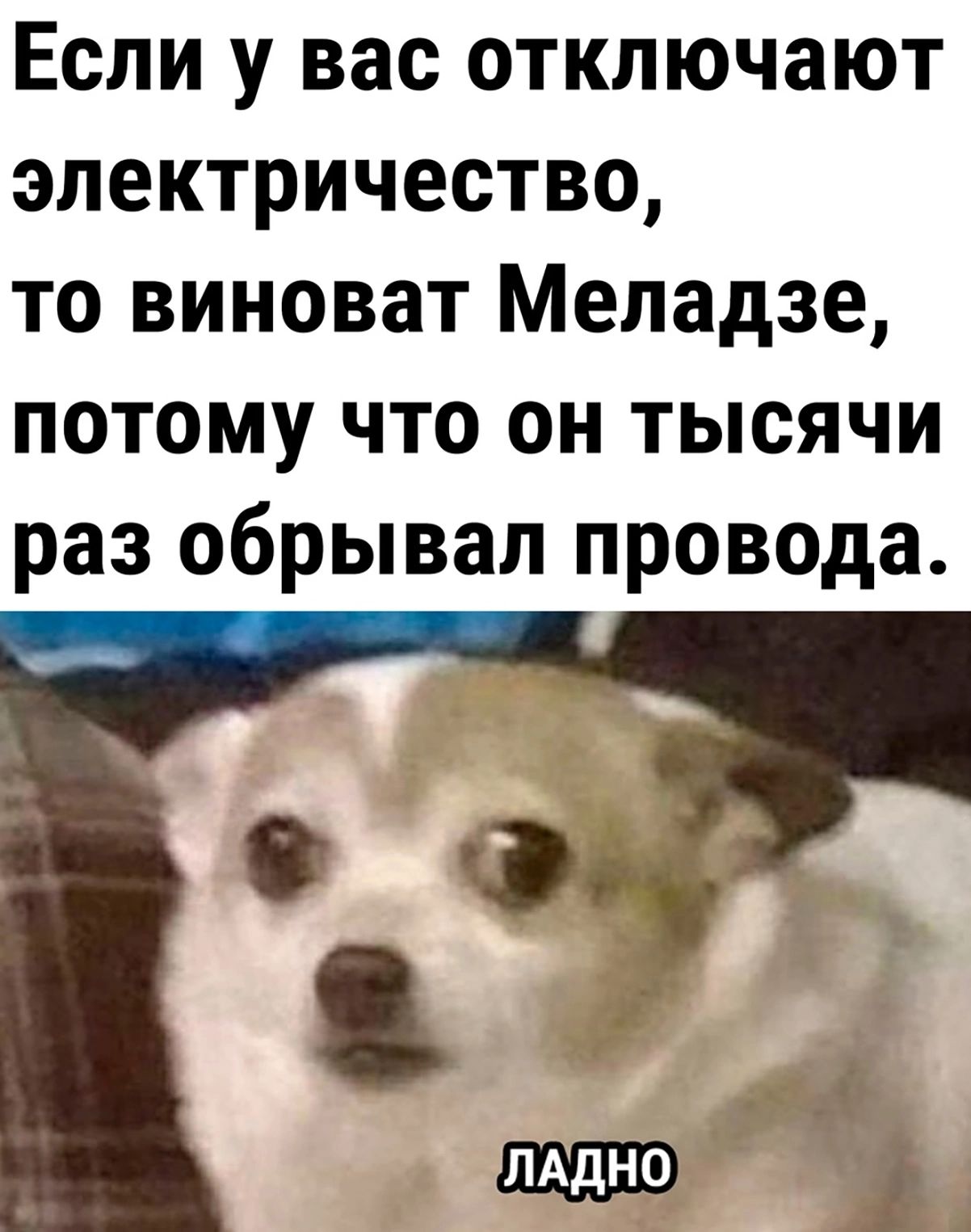 Если у вас отключают электричество то виноват Меладзе потому что он тысячИ раз обрывал провода