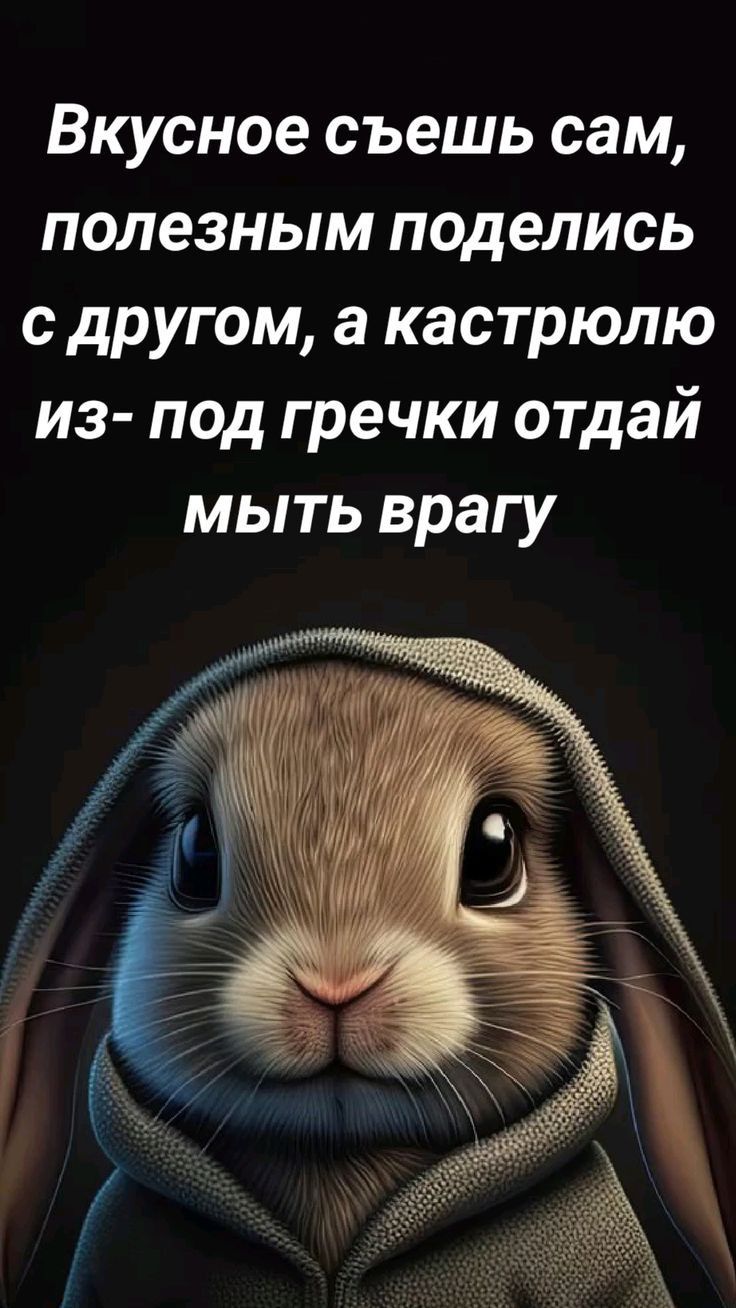 Вкусное съешь сам полезным поделись с другом а кастрюлю из под гречки отдай мыть врагу