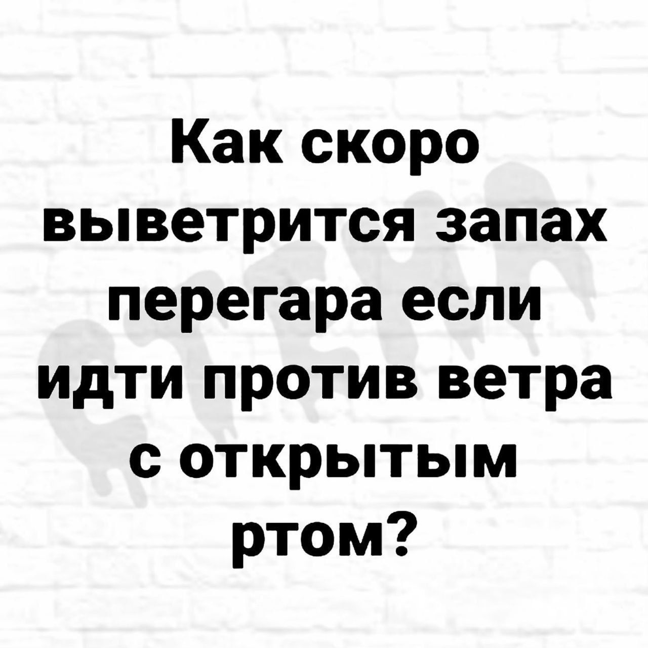 Как скоро выветрится запах перегара если идти против ветра с открытым ртом