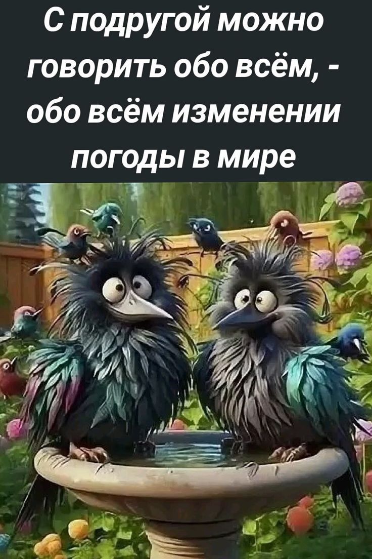 С подругой можно говорить обо всём, - обо всём изменении погоды в мире