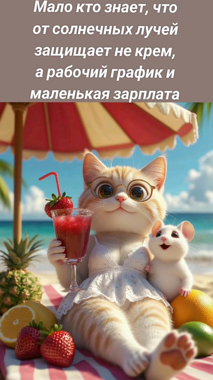 Мало кто знает, что от солнечных лучей защищает не крем, а рабочий график и маленькая зарплата