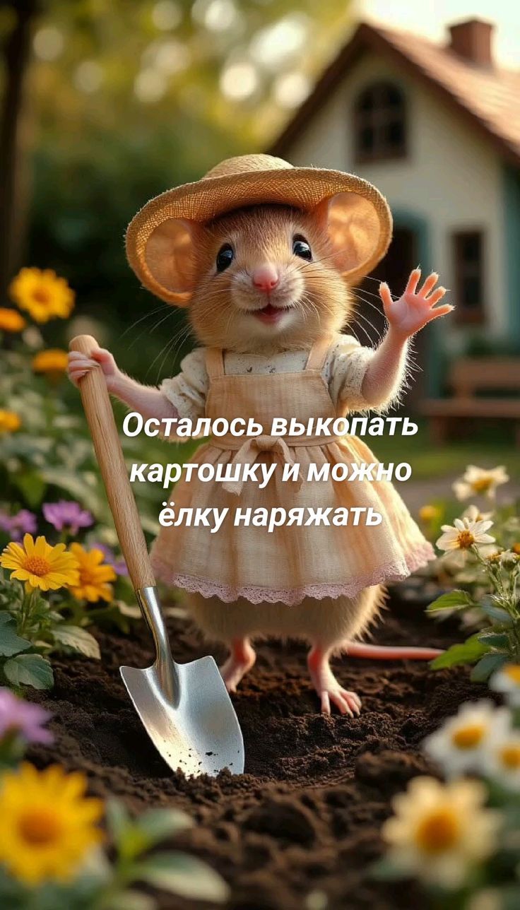 Осталось выкопать картошку и можно ёлку наряжать