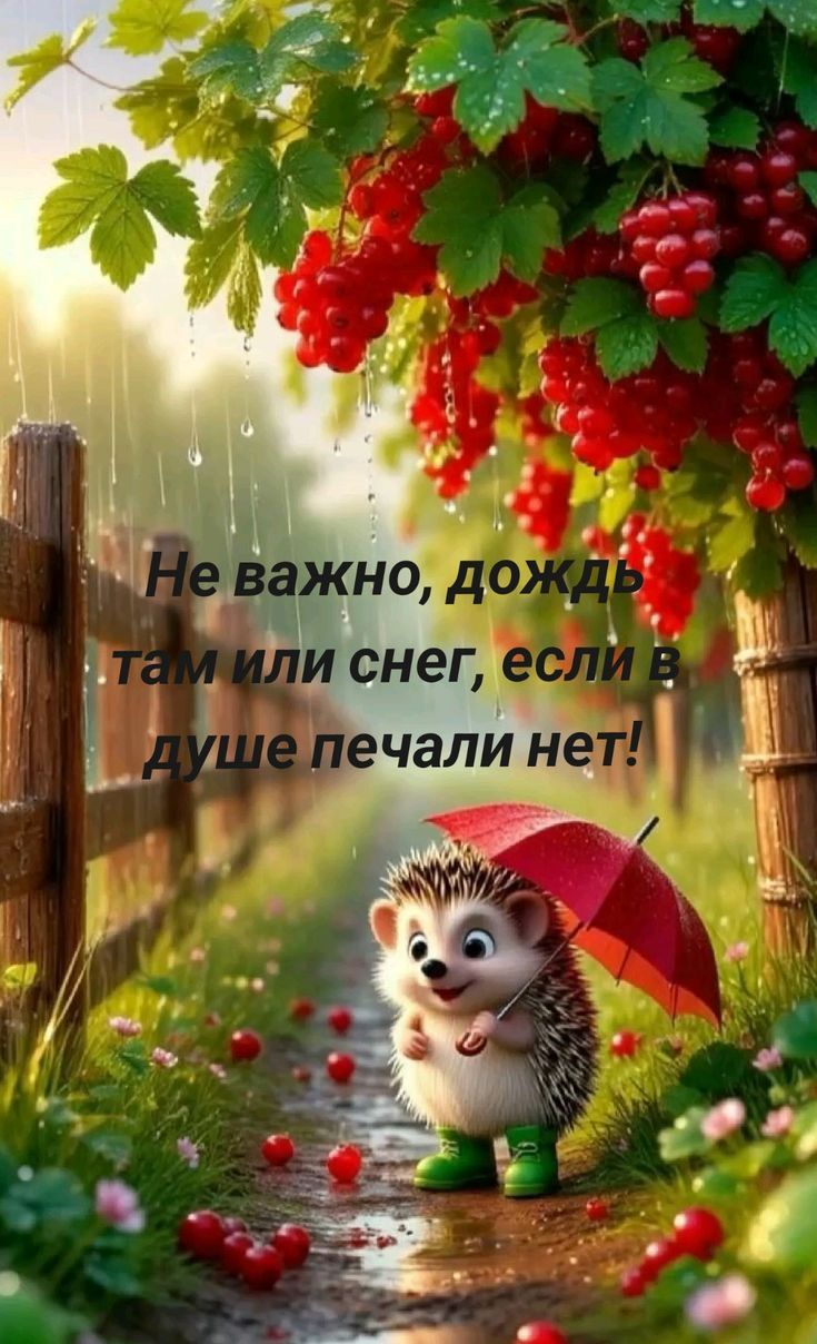 Не важно, дождь там или снег, если в душе печали нет!